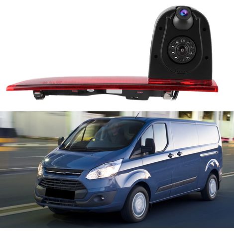 Feu Stop LED avec Caméra de Recul Double pour Ford Transit Custom 2012-2015, Vue Arrière, Kit Rétroviseur (1/5)