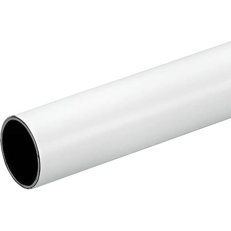 barra armario latonado blanco redondo ø 12mm. (barra 3,0mt.) (1/4)