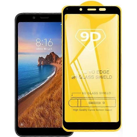 Protection d'écran en verre trempé 9D avec adhésif intégral pour Xiaomi Redmi 7A (1/5)