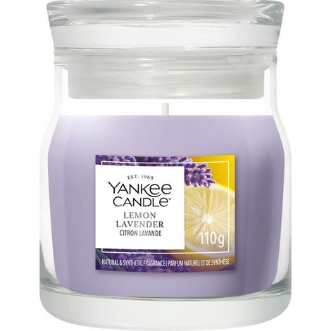 Candela Giara Piccola Lemon Lavender 110g Viola Yankee Candle
