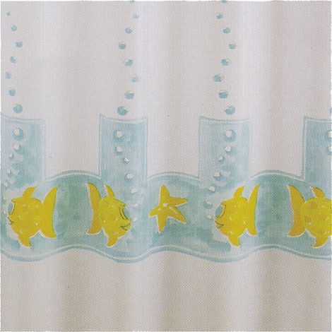 Tenda per doccia vasca in vinile PVC riciclabile 1 lato Mod. Splash 120 x 200 cm rinforzata ai bordi superiori senza ganci Splash 120x200 Cm (1/2)