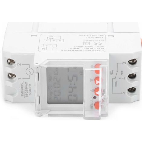 Minuterie analogique programmable pour alimentation domestique intelligente, montage sur rail DIN, 85–265 V, 30 A (1/5)