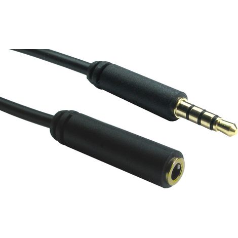 Câble AV 3.5mm Male Jack vers 3.5mm Female Jack, Long. 2m ( Prix pour 1 )