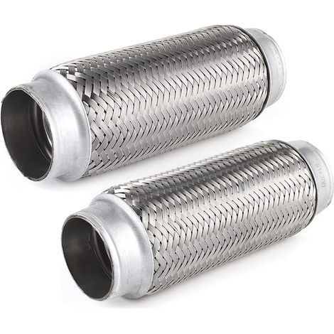 Tuyau D'échappement, Tuyau Flexible D'échappement en Acier Inoxydable Tube de Réparation de Joint Flexible Accessoires de Voiture pour Tuyau Flexible D'échappement Avant Universel(55MM200MM) pour tuy (1/5)