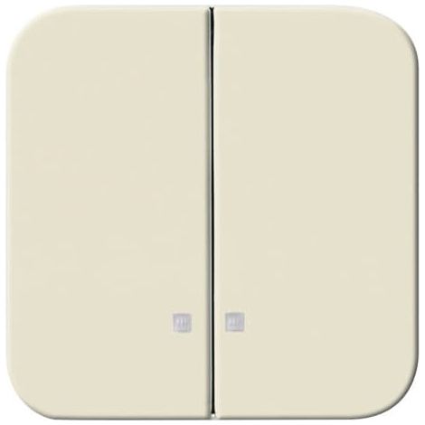 Busch-Jaeger Balancín con pequeña calota transparente para interruptor/pulsador, 2 veces blanco - Busch-Duro 2000® SI (2505 K-212), 2CKA001731A3992