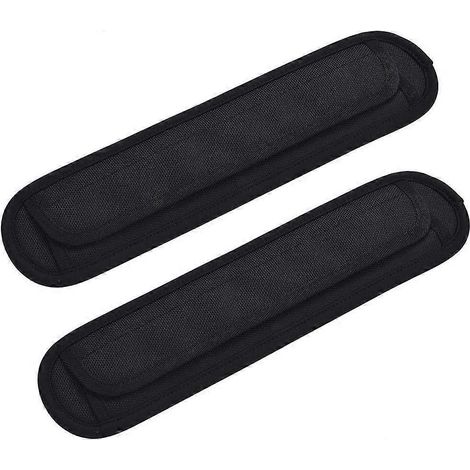Lot de 2 coussinets d'épaule souples de rechange, longs et ultra confortables pour sacs, voyages et sport (noir) (1/5)