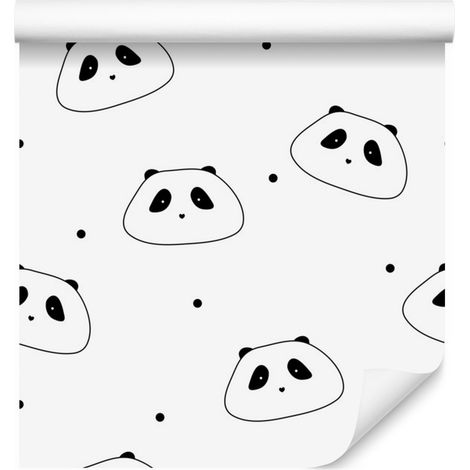 Papel pintado de pandas para salón y dormitorio, 50x1000 cm. (1/5)