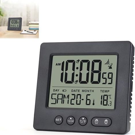 Digitaler Funkwecker mit 2 Weckzeiten,automatischem Timer (1/5)