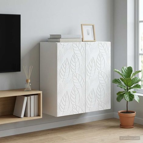 vidaXL Mobiletto a muro Bianco 59 x 31 x 60 cm Legno ingegnerizzato (1/5)