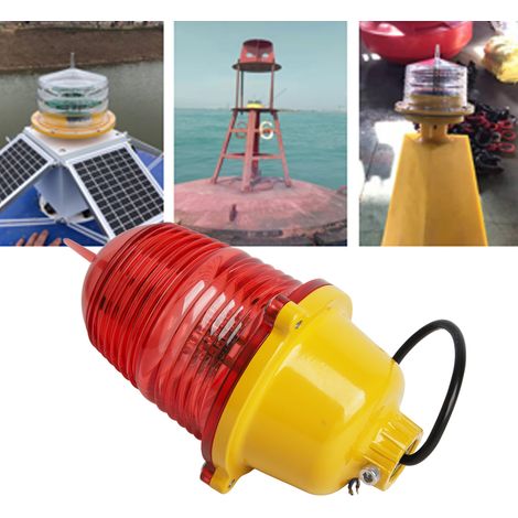 Feu de navigation maritime, feu d'obstruction aérienne de type B, panneau de sécurité à LED, lumière rouge, GS-LI-BAC110V, allumé en permanence. (1/5)