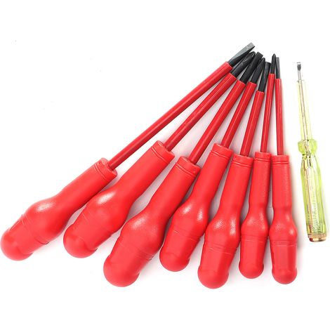 Kit de 8 tournevis isolés magnétiques pour électricien, outil de réparation d'extérieur 9701 (1/5)