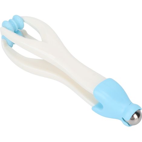 Kit de massage par acupression 2 en 1 pour articulations des doigts : soulage le stress, favorise la circulation sanguine et applique un rouleau de massage bleu. (1/5)