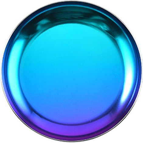 Plateau Décoratif En Acier Inoxydable - Surface Brillante - Bords Lisses - Pour Bijoux Cosmétiques Ou Bougies - 1 Pièce (1/5)