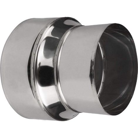 Aougo – Riduttore per tubi in acciaio inox Ø80mm/Ø60mm – Per canne fumarie – Collegamento sicuro per riscaldamento e ventilazione (1/2)