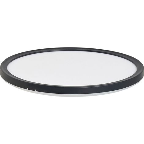 Plafoniera LED Rotonda a Pannello con Telecomando Nero 30 cm Velora (1/5)