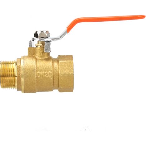 Vanne à bille en laiton pour tuyau, filetage mâle et femelle 3/4" BSP DN20 (1/5)