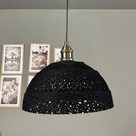 bamyum Yimpi Bohem Suspension Luminaire en Metal de 30cm, Lustre Salon, Cuisine, Chambre, Salle à Manger, Couloir Lampe Ronde E27, Éclairage Intérieur