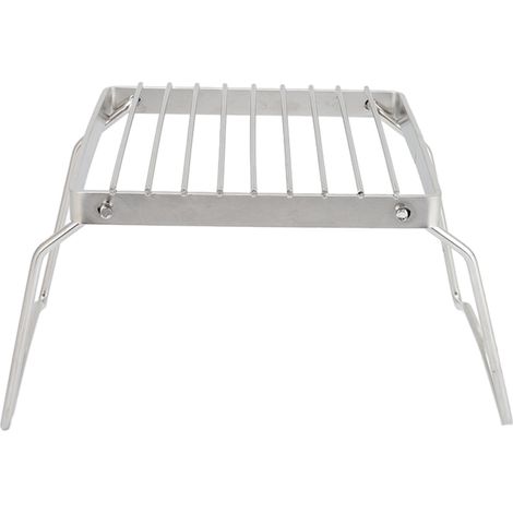 Grill de Camping Pliant en Acier Inoxydable - Grille de Cuisson pour Barbecue Extérieur, Pique-nique et Feu de Camp