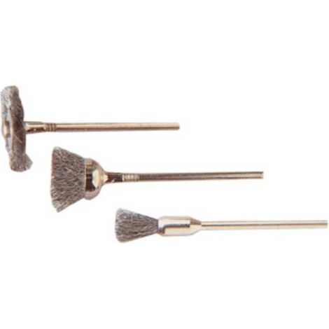 POGGI 476.00  3 MINI SPAZZOLE ACCIAIO GAMBO 3 MM