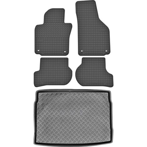 Ensemble de tapis de sol en caoutchouc pour Volkswagen Golf V Hatchback (2003-2009) + tapis de coffre (1/5)