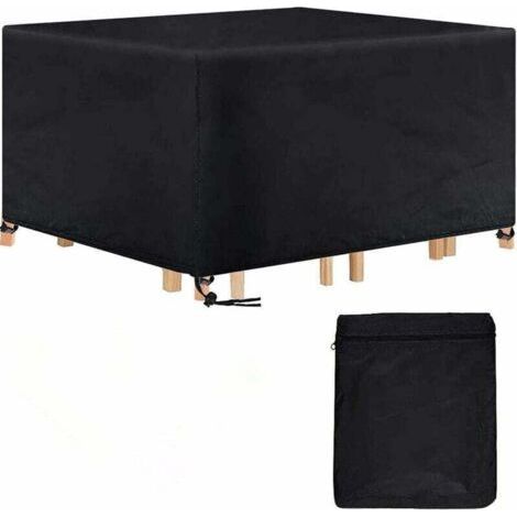 Nappe rectangulaire pour table de jardin, imperméable, 420D, anti-UV, pour usage extérieur, 180 x 120 x 74 cm (1/4)