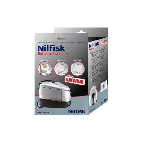 8 Vakuumbeutel + 2 Extreme Vorfilter + 1 HEPA 14 Filter für den Staubsaugen NILFISK 10740313