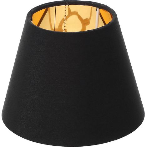 Abat-jour en tissu pour lampe à vis E14 Meson, lustre ou applique murale, cache-poussière-15X9X12CM-Black (1/3)