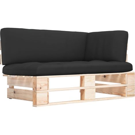 Canapé d'angle palette de jardin Salon de jardin style industriel Banc de jardin Bois de pin imprégné -BV46546 (1/5)