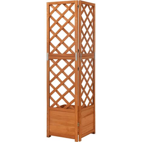 Maison Exclusive - Jardinière d'angle en treillis 40x40x150cm Bois de sapin massif (1/5)