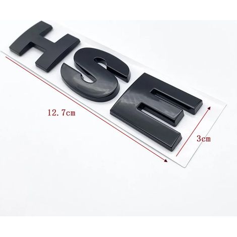 (Noir brillant HSE, Style 1) - Autocollant logo 3D ABS V8 HSE pour coffre arrière de voiture, compatible avec Land Rover Discovery 3, 4 et Freelander 2. (1/5)