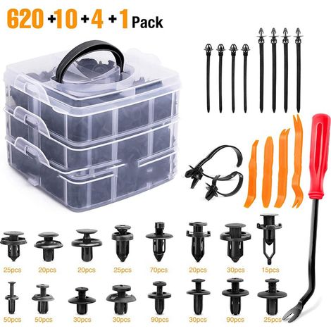 Kit di fissaggio in plastica Toivize HE132 620, clip per paraurti, strumenti per la rimozione di finiture, resistenti, universali (1/5)