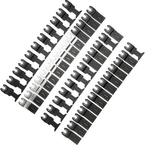 Kit de 50 lames de scie oscillantes bimétalliques à dégagement rapide, outil combiné de coupe/percussion (1/5)