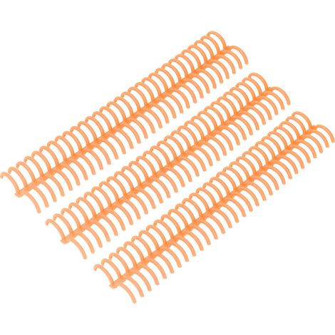 10 anneaux de reliure plastique résistants à l'usure, 30 trous, diamètre intérieur 22 mm, pour feuilles mobiles, orange, lot de 10 (1/5)