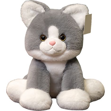 Peluche Chat - Peluche Douce en Tissu Moelleux avec Détails Réalistes - Jouet Compagnon Idéal pour Amateurs de Chats - 1 Pièce (1/5)