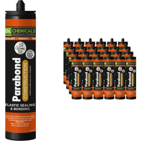 Mastic hybride Parabond construction SNJF DL CHEMICALS - Cartouche de 290 ml - Gris foncé - Lot de 25 - 40008N257463