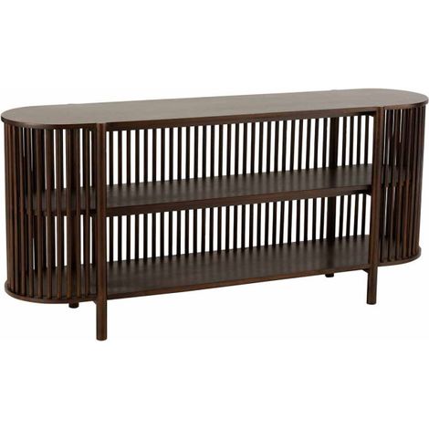 Console 2 Niveaux en Bois "Gavya" 160cm Brun Foncé (1/5)