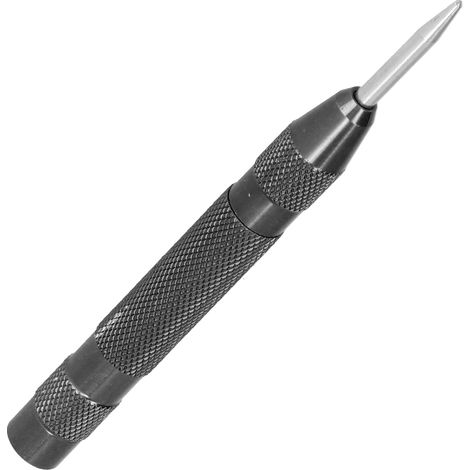 Poinçon automatique en acier trempé, positionneur de pointe amovible, force réglable, outil de poinçonnage de trou central, noir