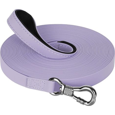 Longe pour Chien, 5M Laisse de Dressage étanches pour Chiens, Laisse pour Chien avec Mousqueton Verrouillable, Longe Robuste pour Petits, Moyens et Grands Chiens, Violet (1/5)