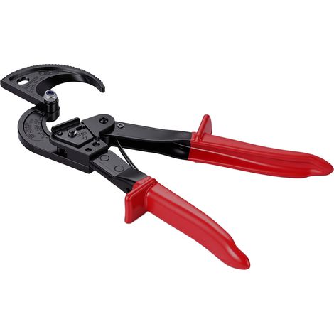 Mophorn Tagliacavi Manuale a Cricchetto, Pinza con Lame in Acciaio Armonico e Manici Rivestiti in PVC, Utensile per Taglio di Cavi in Rame e Alluminio con Capacità Massima di 240 mm² (1/5)