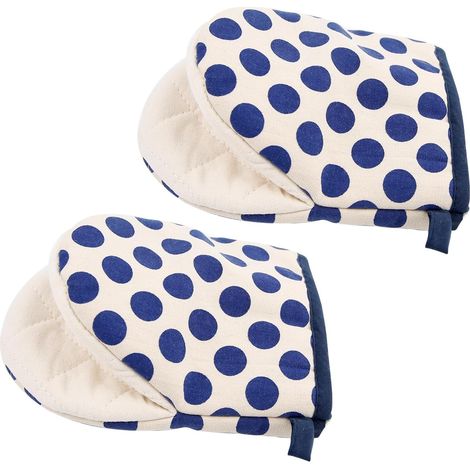 1 paire de maniques de cuisine, mini maniques résistantes à la chaleur avec rembourrage en coton pour la cuisson au barbecue et au micro-ondes. (1/5)