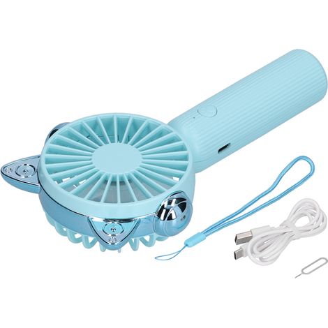 Petit ventilateur portable rechargeable par USB, idéal pour le bureau, la salle de classe, les résidences étudiantes et les bibliothèques. (1/5)