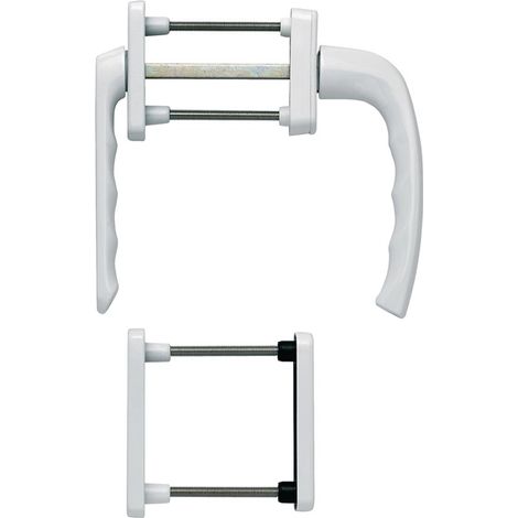 HOPPE Balkongarnitur NY 099KH/961N/U10/… Alu.F9016 63-73mm 4-KT.7mm - 3273952 (1/4)