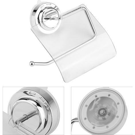 Porte-rouleau de papier toilette étanche à ventouse, pour salle de bain à domicile ou à l'hôtel. (1/5)