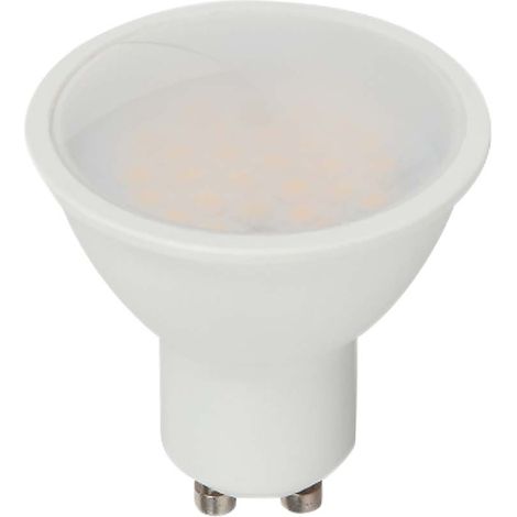 V-TAC PRO Faretto LED GU10 4,5 W – Chip CREE – 4000K – 400 lm – 100° – Copertura satinata, Bianco naturale – 21202-6