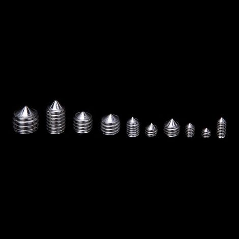 200 Vis sans tête à six pans creux en acier inoxydable, pointes coniques pour instruments de précision M3 M4 M5 M6 M8 (1/5)