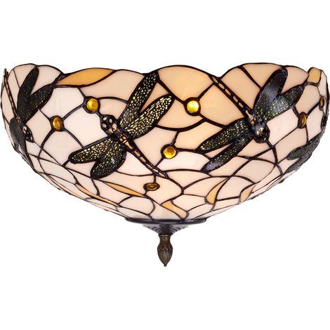 Plafonnier Tiffany plus grand diamètre 45cm Série Pedrera