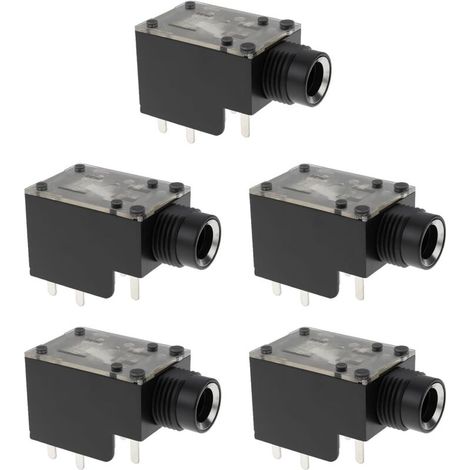 5pcs Prises Jack Stéréo 6,3 Mm 9 Broches pour Amplificateur Audio Double Canal pour Casque Microphone Haut-parleurs (1/5)