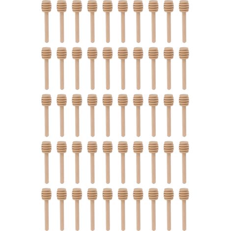 50-teiliges Mini-Honigmischer-Set aus Holz für Heimcafés und Konditoreien (1/5)