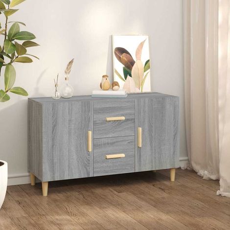 Buffet - Armoire de rangement Enfilade Sonoma gris 100x36x60 cm Bois d'ingénierie BV955272 - BonneVie (1/5)