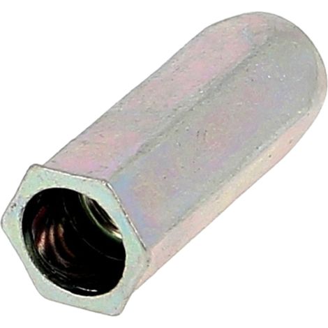 RIVKLE® Tête Réduite Fut Hexagonale Borgne M4 Ep 0.5 à 2 Zingué (1/2)